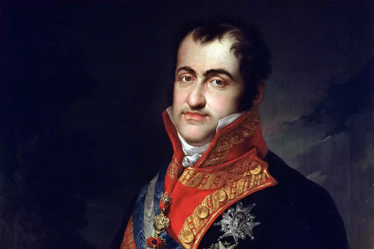 Portrait of a man in a military uniform decorated with medals and a serious expression. Portrait of a man in a military uniform decorated with medals and a serious expression.