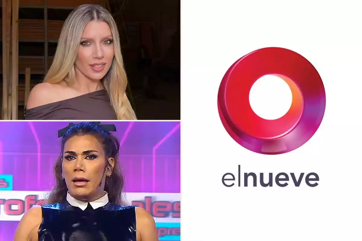 Dos mujeres en recuadros separados junto al logo del canal El Nueve