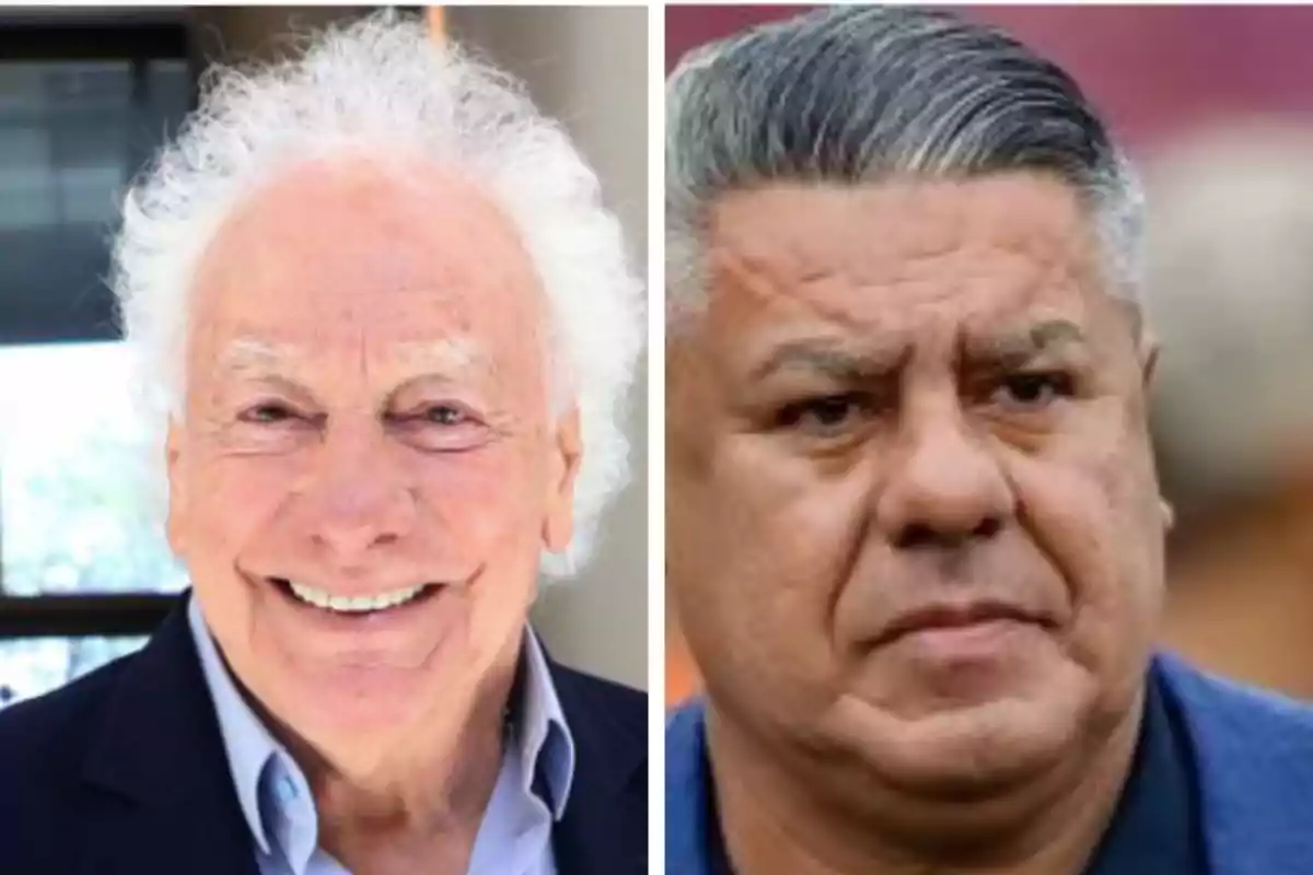 Dos hombres mayores aparecen en una imagen dividida, el de la izquierda sonríe y tiene cabello blanco y rizado, mientras que el de la derecha tiene expresión seria y cabello canoso peinado hacia un lado.
