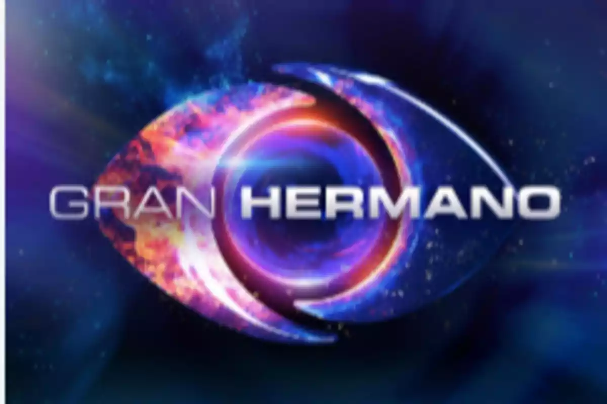 Logo colorido de Gran Hermano con un ojo estilizado de fondo