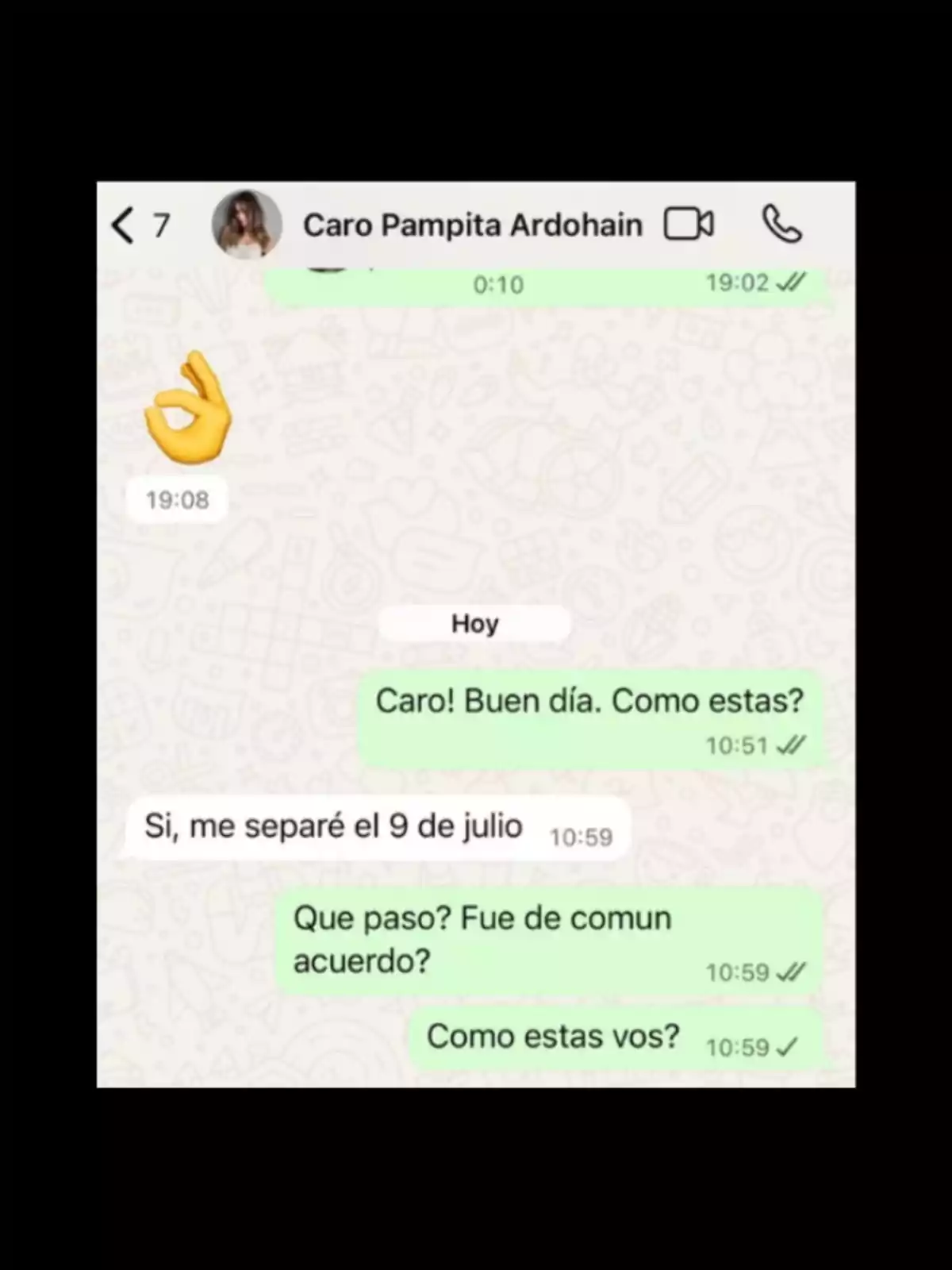 Screenshot of a WhatsApp conversation between two people where one of them says they separated on July 9th and the other asks if it was mutual and how they are doing. Screenshot of a WhatsApp conversation between two people where one of them says they separated on July 9th and the other asks if it was mutual and how they are doing.