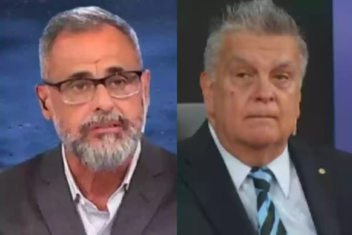 Dos hombres mayores con barba y cabello canoso, ambos vestidos con saco y corbata, aparecen en un montaje de dos retratos lado a lado Dos hombres mayores con barba y cabello canoso, ambos vestidos con saco y corbata, aparecen en un montaje de dos retratos lado a lado