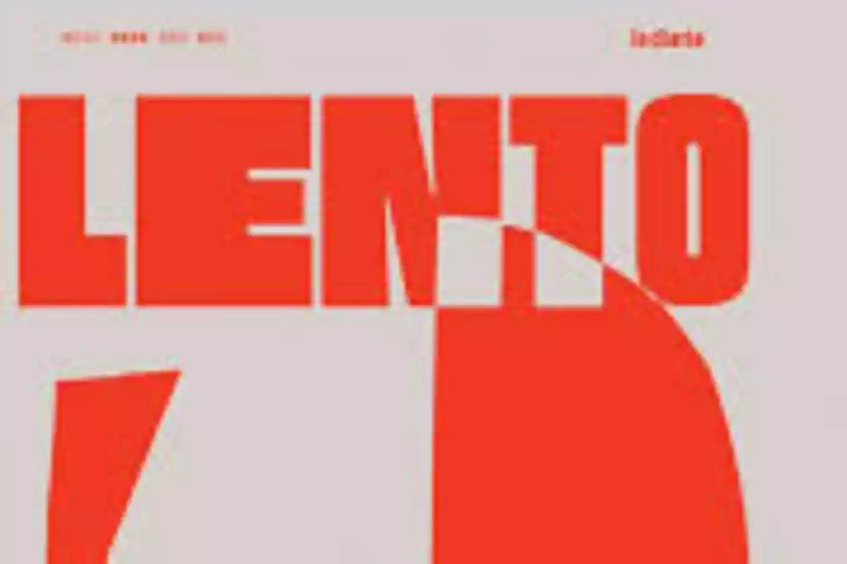 Portada con la palabra LENTO en letras grandes y rojas sobre fondo gris claro Portada con la palabra LENTO en letras grandes y rojas sobre fondo gris claro