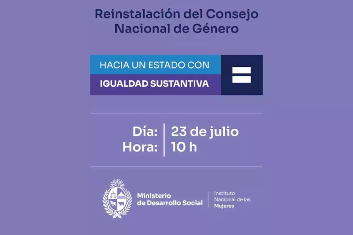 Invitation to the reinstatement of the National Gender Council with the slogan Invitation to the reinstatement of the National Gender Council with the slogan