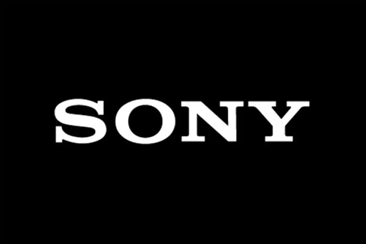 Sony brand logo in white letters on a black background Sony brand logo in white letters on a black background