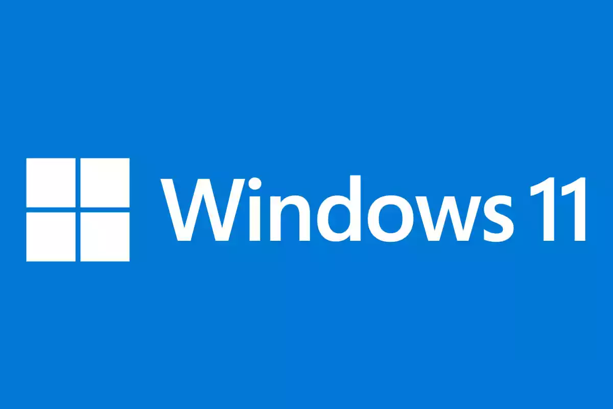Windows 11 logo on a blue background Windows 11 logo on a blue background