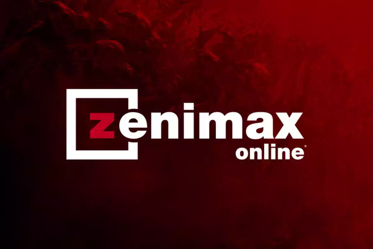 Logo de Zenimax Online con fondo rojo oscuro Logo de Zenimax Online con fondo rojo oscuro