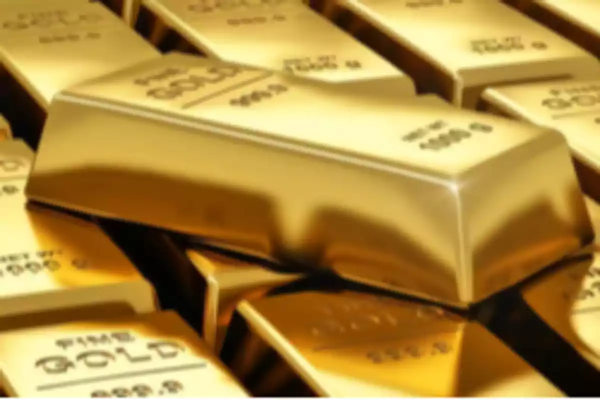 Gold bars stacked on top of each other