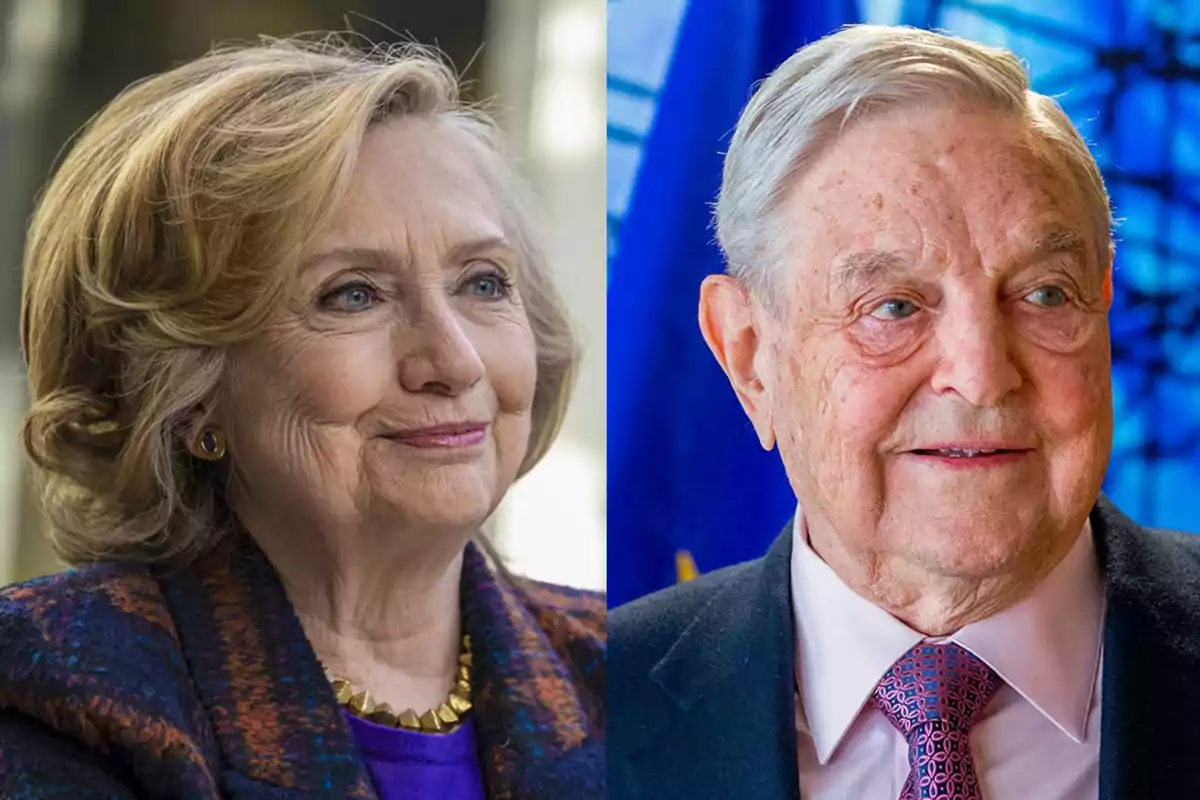 Dos personas mayores posan en retratos separados, una mujer con cabello rubio y un hombre de cabello canoso, ambos con expresión sonriente y vestimenta formal.