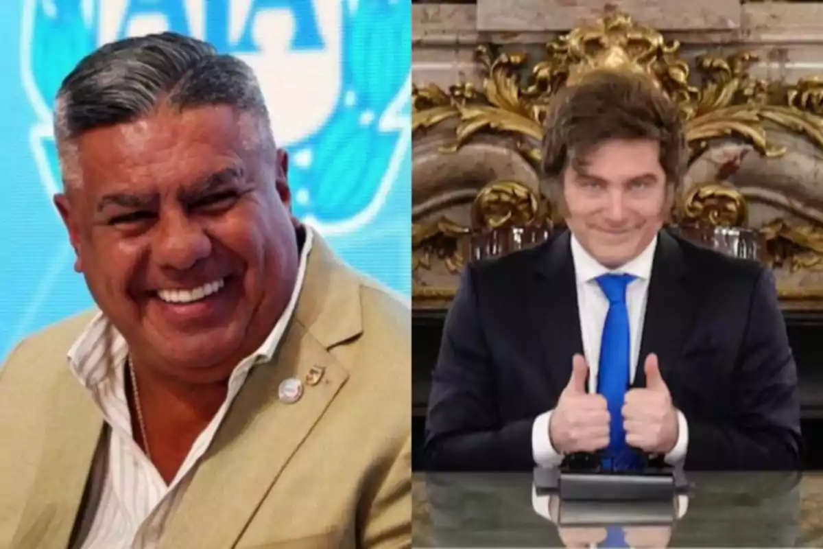 Dos hombres sonrientes, uno con saco beige y el otro con traje oscuro y corbata azul, posando en diferentes ambientes formales