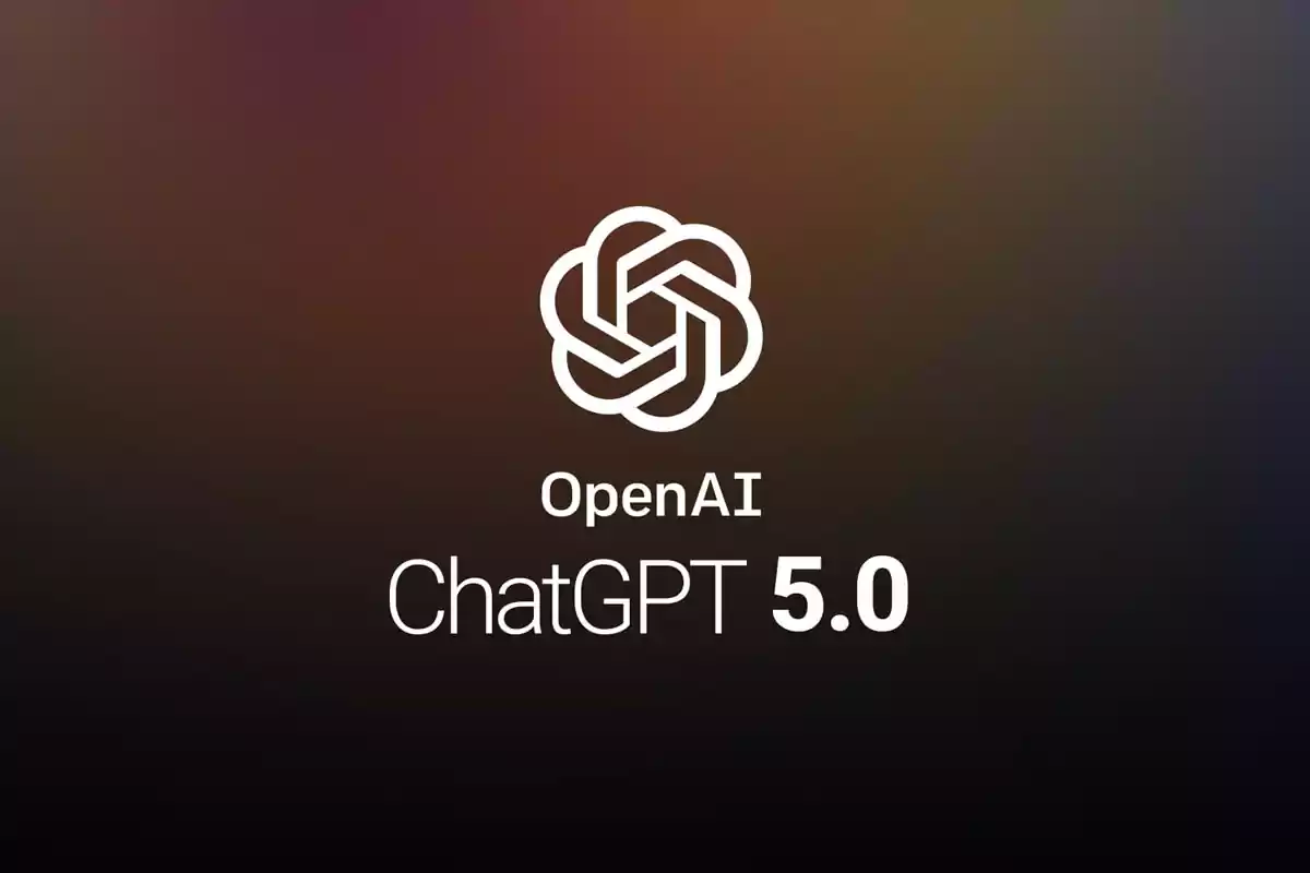 Logo de OpenAI con el texto OpenAI ChatGPT 5.0 sobre un fondo degradado oscuro