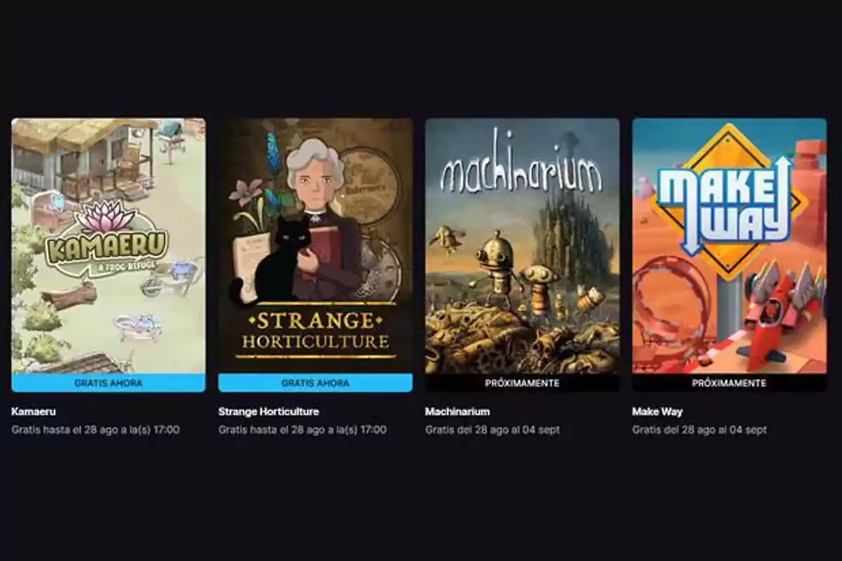 Juegos gratis agosto Epic Games Store Juegos gratis agosto Epic Games Store