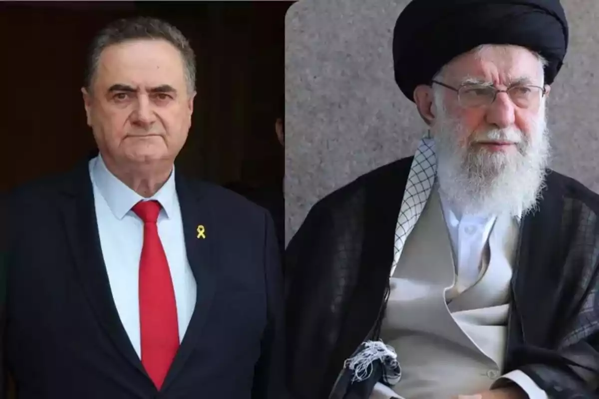 Dos hombres mayores posan en retratos separados uno con traje y corbata roja y el otro con vestimenta tradicional y barba blanca