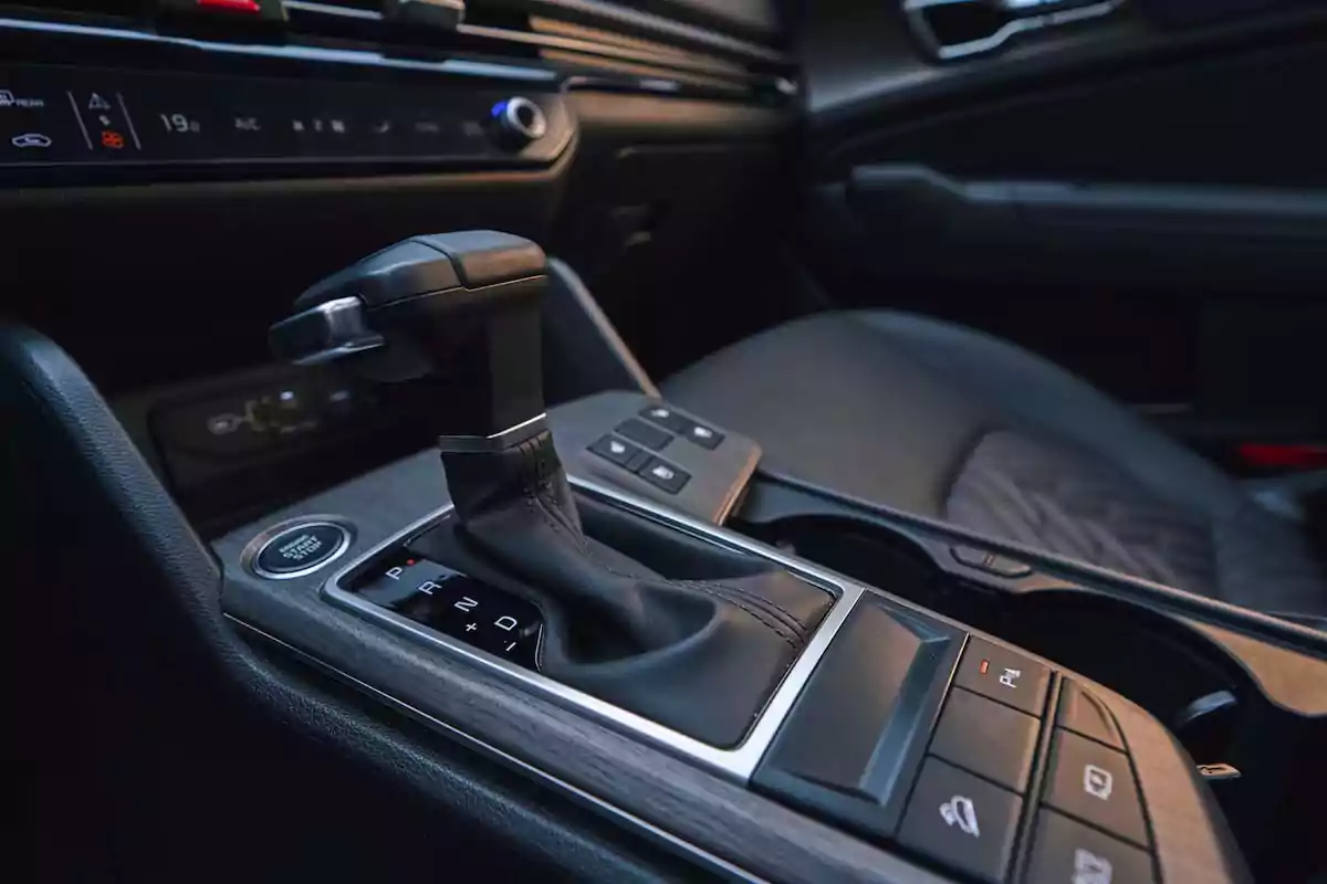 Automatic gear shift inside a modern car Automatic gear shift inside a modern car