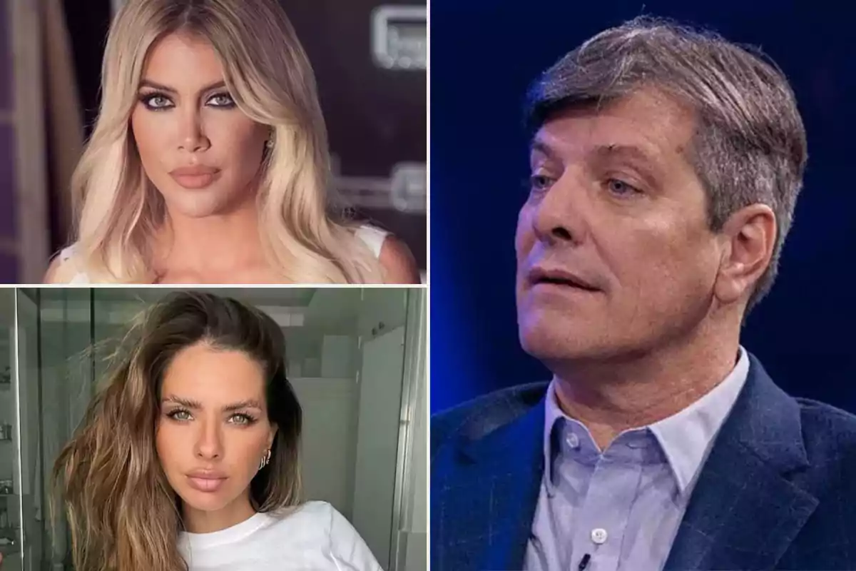 Tres personas en un collage, dos mujeres en la parte izquierda y un hombre en la parte derecha