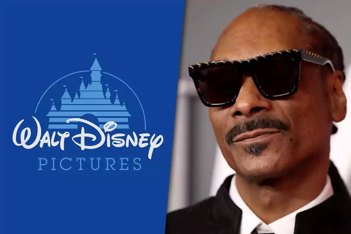 A man wearing sunglasses and a suit appears next to the Walt Disney Pictures logo against a blue background.