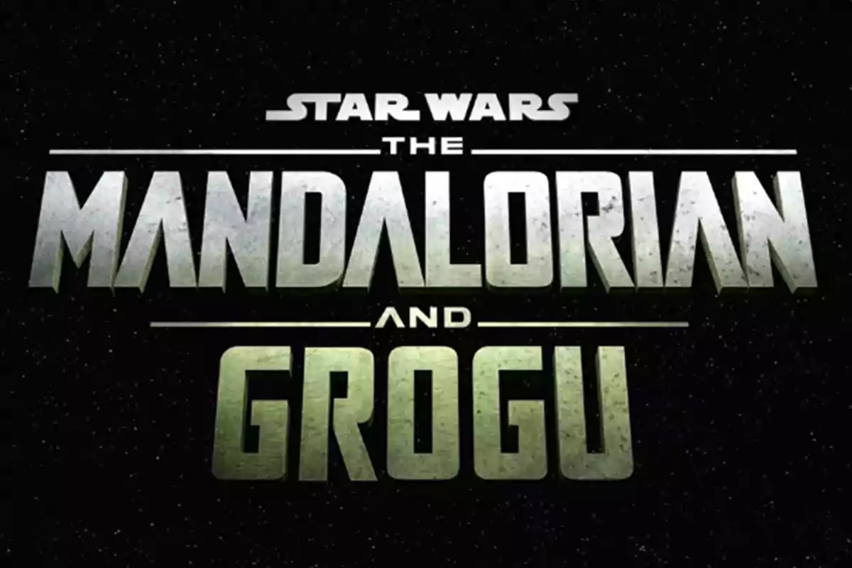 Star Wars The Mandalorian and Grogu movie logo on a starry background Star Wars The Mandalorian and Grogu movie logo on a starry background