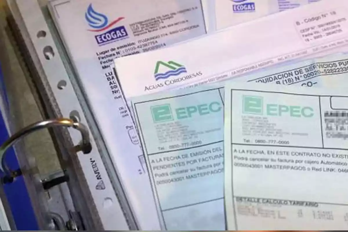 Utility bills such as gas, water, and electricity filed in an organizer folder Utility bills such as gas, water, and electricity filed in an organizer folder