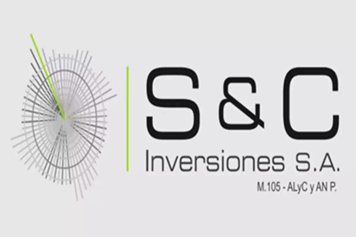 S&C Inversiones S.A. logo with an abstract design of circular lines and a green line to the left of the text S&C Inversiones S.A. logo with an abstract design of circular lines and a green line to the left of the text