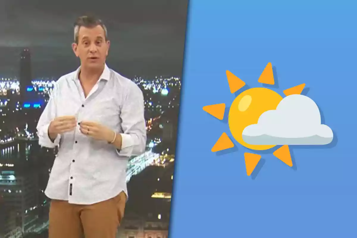 Matías Bertolotti presents today’s weather in the Buenos Aires metropolitan area, Monday, September 8.