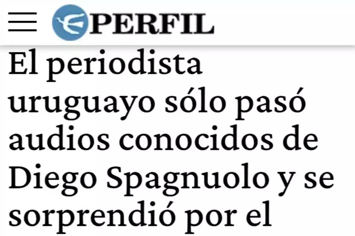Site headline Profile mentions a Uruguayan journalist surprised after playing well-known audios of Diego Spagnuolo Site headline Profile mentions a Uruguayan journalist surprised after playing well-known audios of Diego Spagnuolo