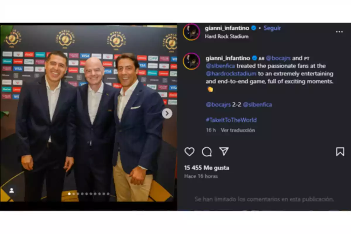 Tres hombres con traje posan sonrientes frente a un fondo con logotipos de patrocinadores y el emblema de la Legends World Cup Tres hombres con traje posan sonrientes frente a un fondo con logotipos de patrocinadores y el emblema de la Legends World Cup