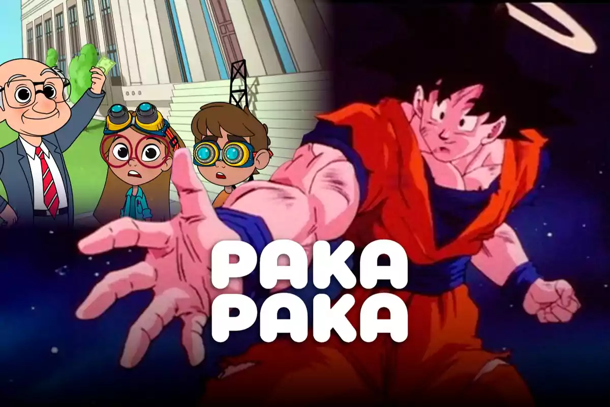 Cartoon characters are combined in an image with the Paka Paka logo in the center.