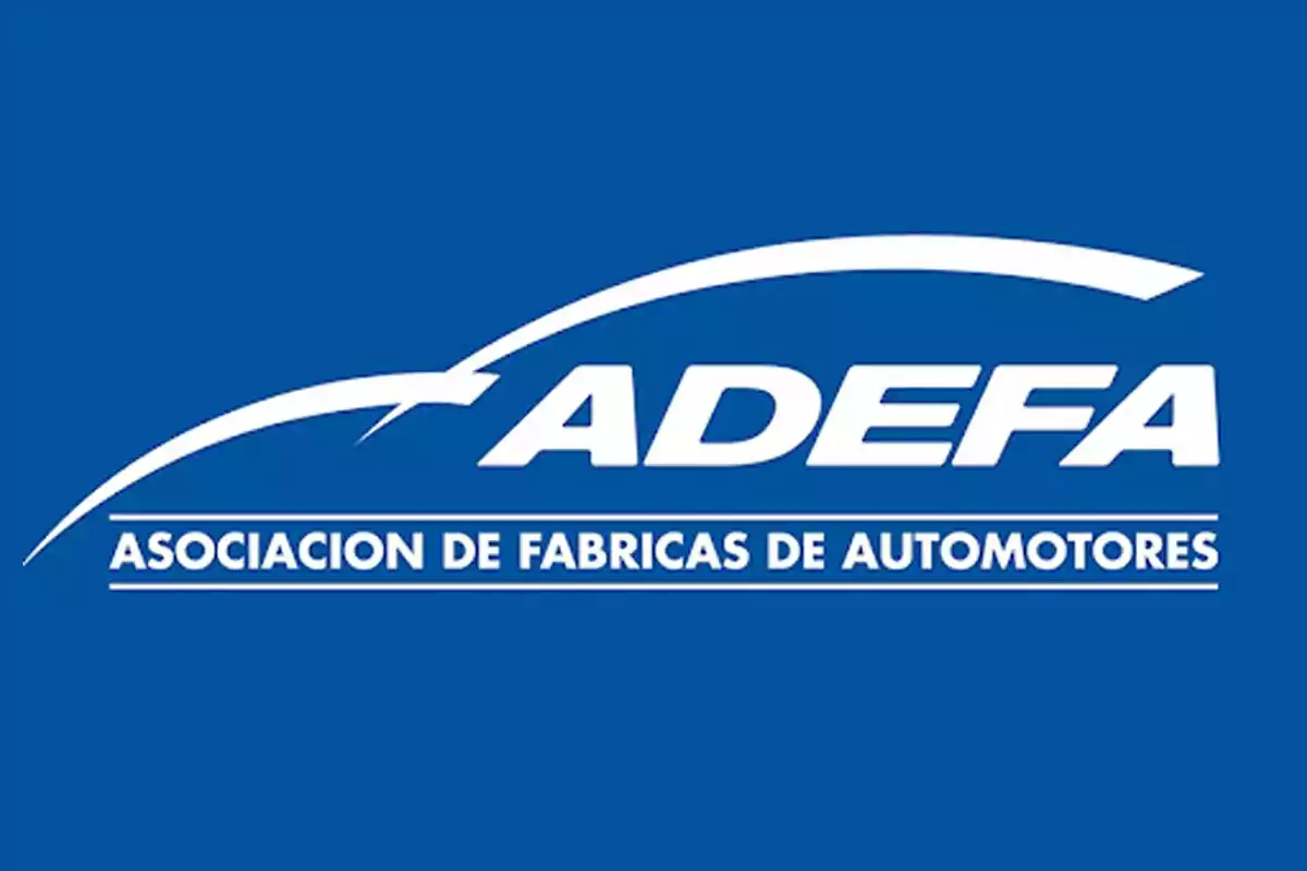 ADEFA logo on a blue background with the silhouette of a car and the text Association of Automotive Manufacturers ADEFA logo on a blue background with the silhouette of a car and the text Association of Automotive Manufacturers