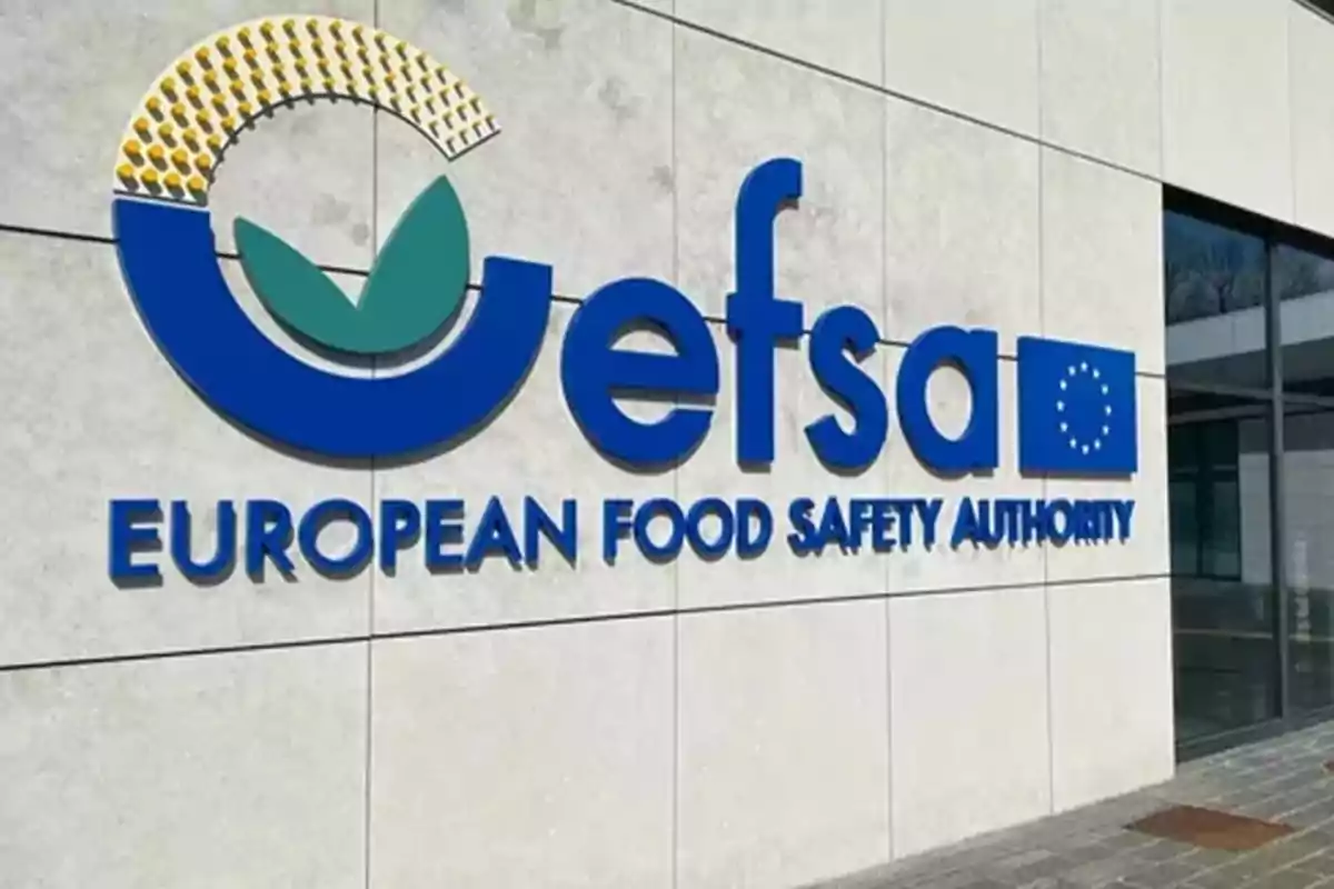 European Food Safety Authority logo on a building wall.