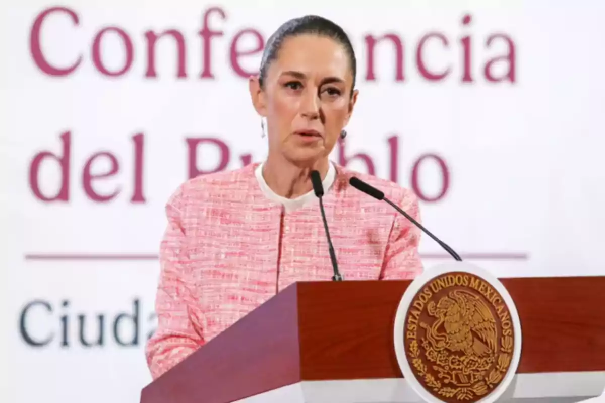 La presidenta Claudia Sheinbaum en su conferencia del 4 de febrero del 2025