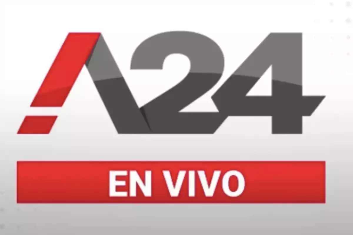 Logotipo de A24 con la palabra "EN VIVO" en un recuadro rojo.