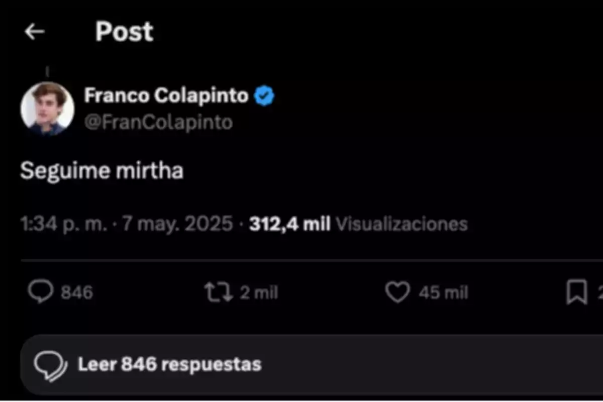 Screenshot of a tweet from a verified user saying Screenshot of a tweet from a verified user saying