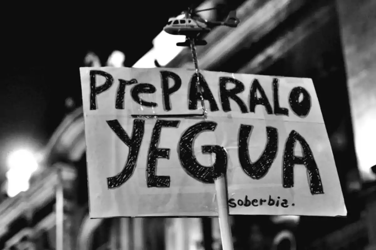 Black and white poster with large letters that says Black and white poster with large letters that says