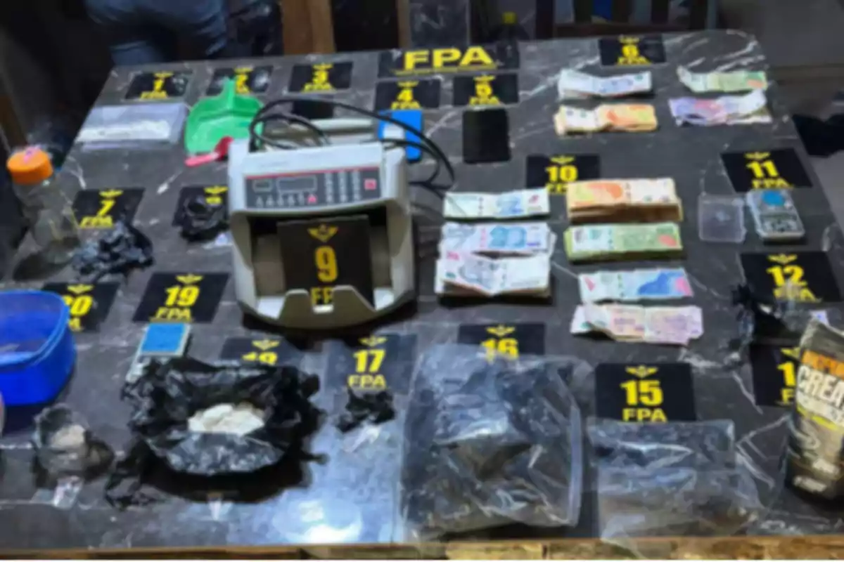 Elementos secuestrados por la FPA