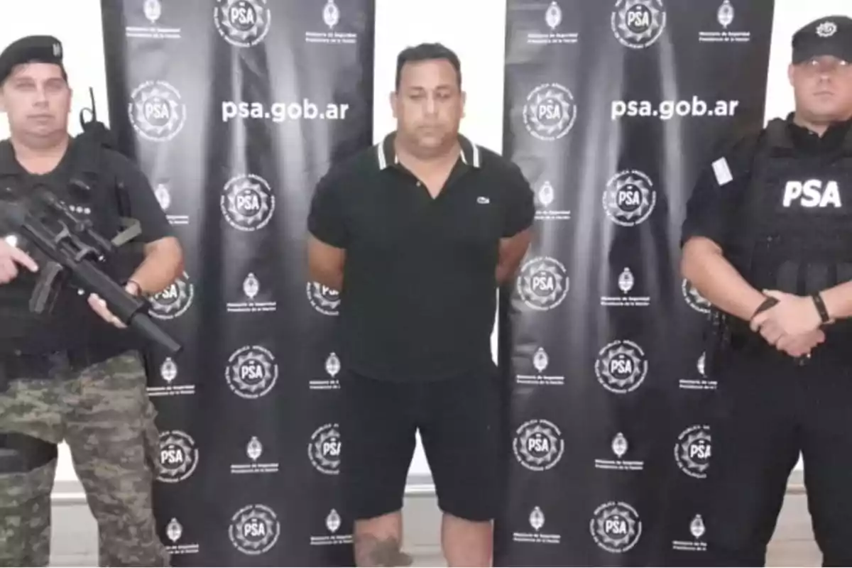 Darío Cáceres siendo detenido en el año 2019 Darío Cáceres siendo detenido en el año 2019