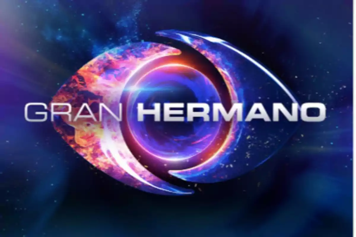 Colorful Big Brother logo with an abstract eye in the background