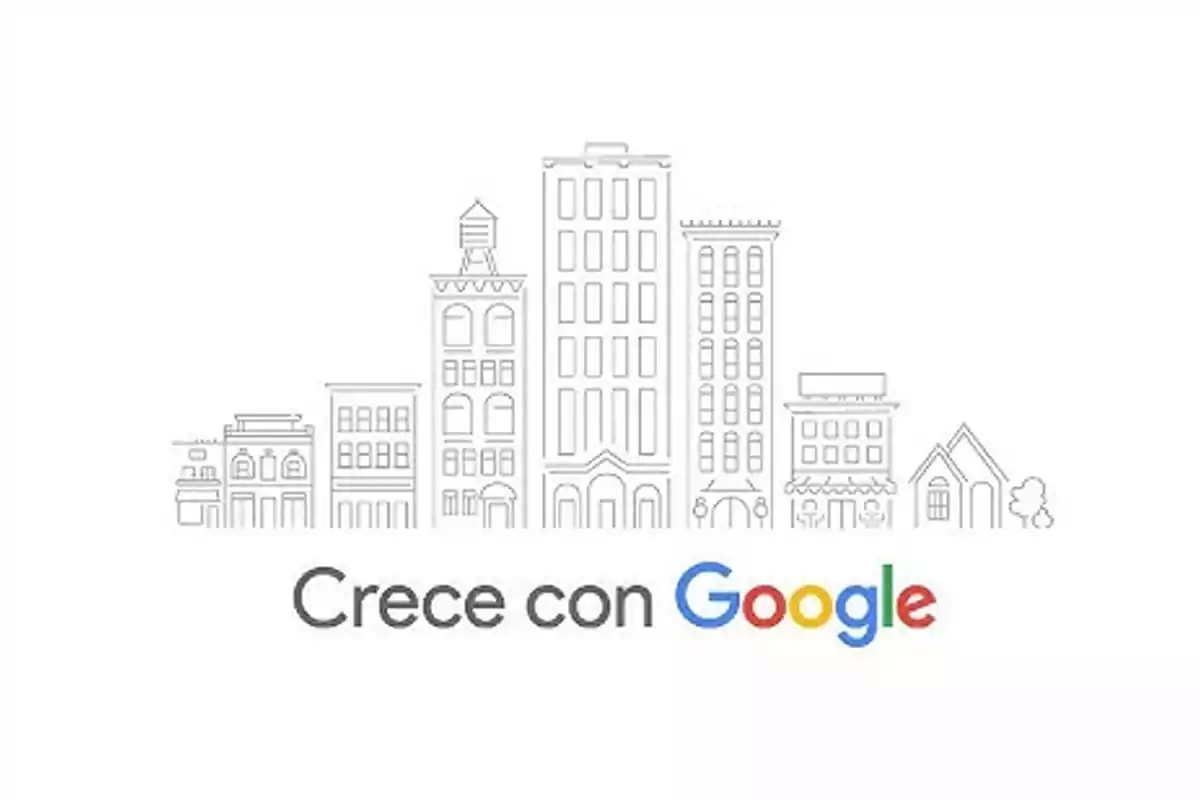 Illustration of buildings and houses with the text Grow with Google Illustration of buildings and houses with the text Grow with Google