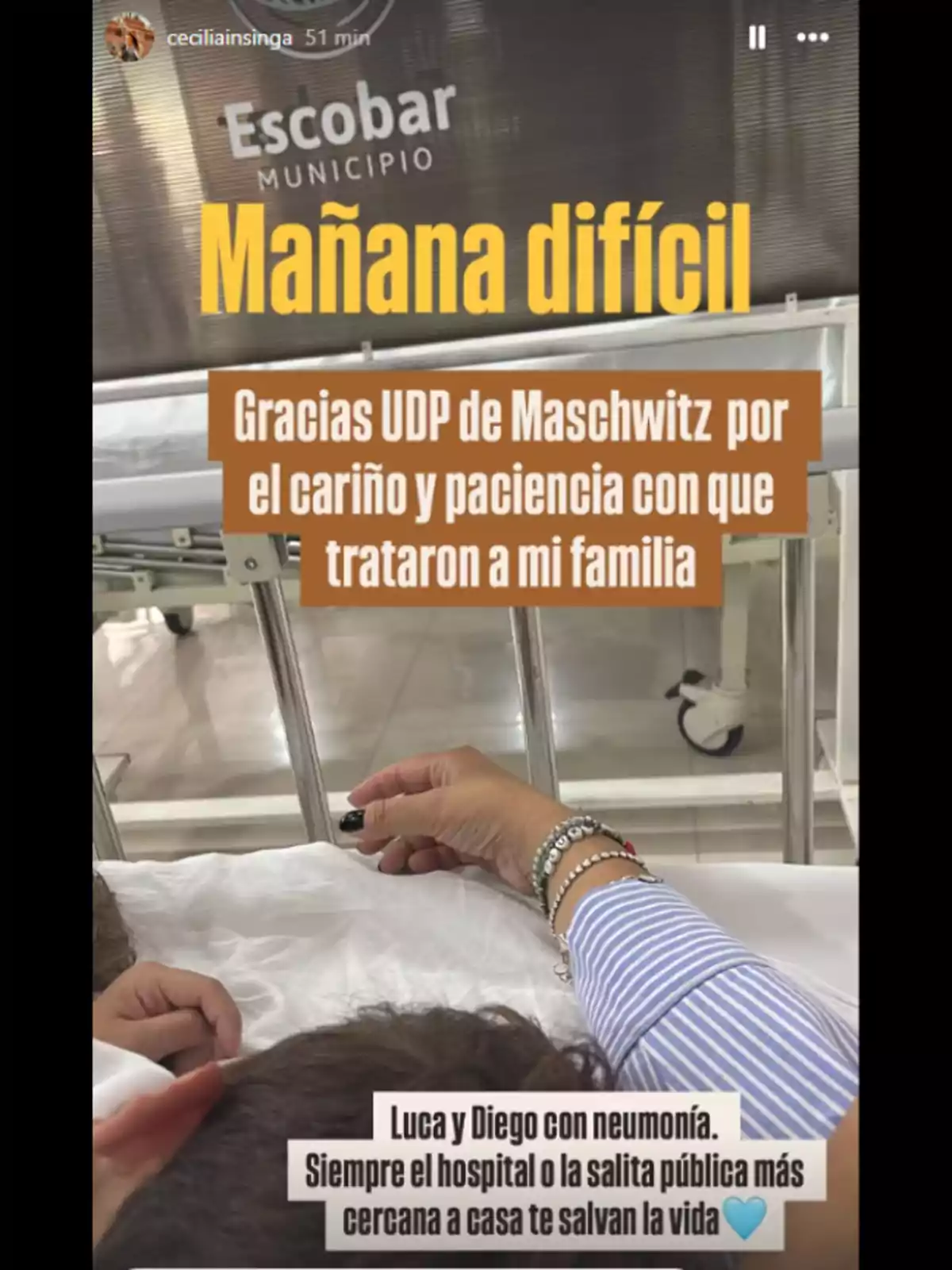 Complicated morning in the municipality of Escobar, thanks to UDP of Maschwitz for their attention to the family, Luca and Diego with pneumonia, highlighting the importance of nearby public hospitals and clinics. Complicated morning in the municipality of Escobar, thanks to UDP of Maschwitz for their attention to the family, Luca and Diego with pneumonia, highlighting the importance of nearby public hospitals and clinics.