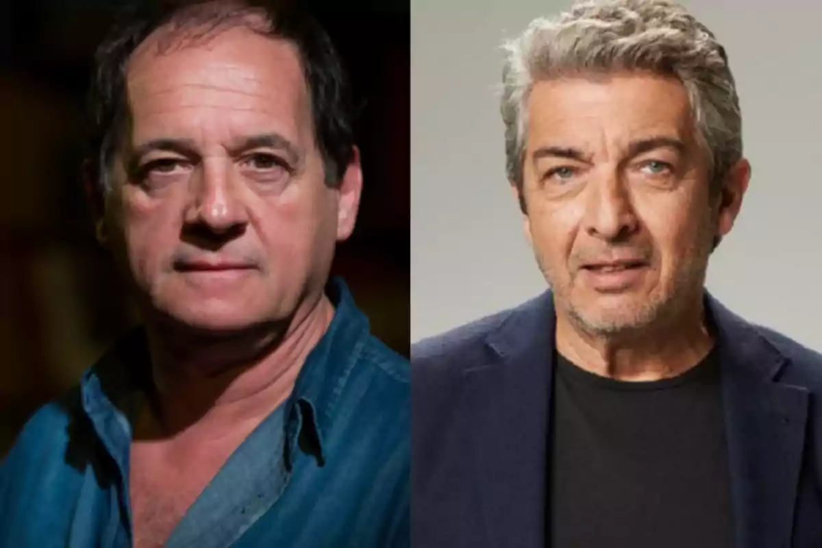 Dos hombres de mediana edad, uno con camisa azul y el otro con chaqueta oscura, posan en un montaje de fotos lado a lado.