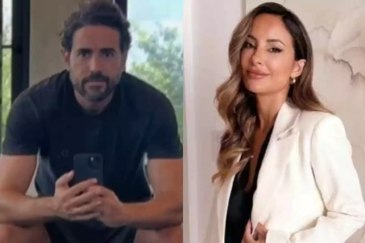 Dos personas posando en diferentes entornos, una en un gimnasio y otra en un ambiente más formal.