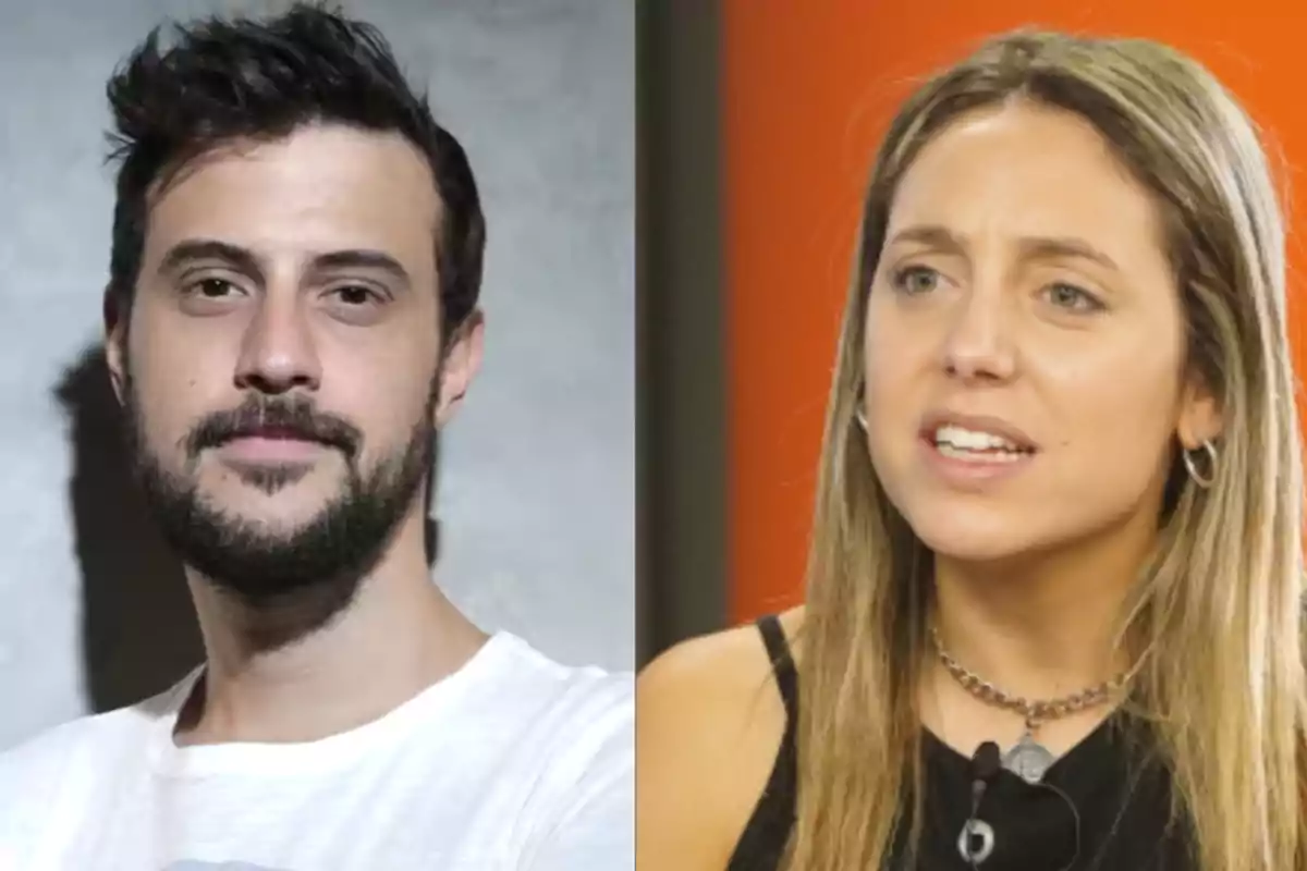 Dos personas, un hombre con barba y una mujer con cabello largo, en un montaje de imágenes lado a lado.