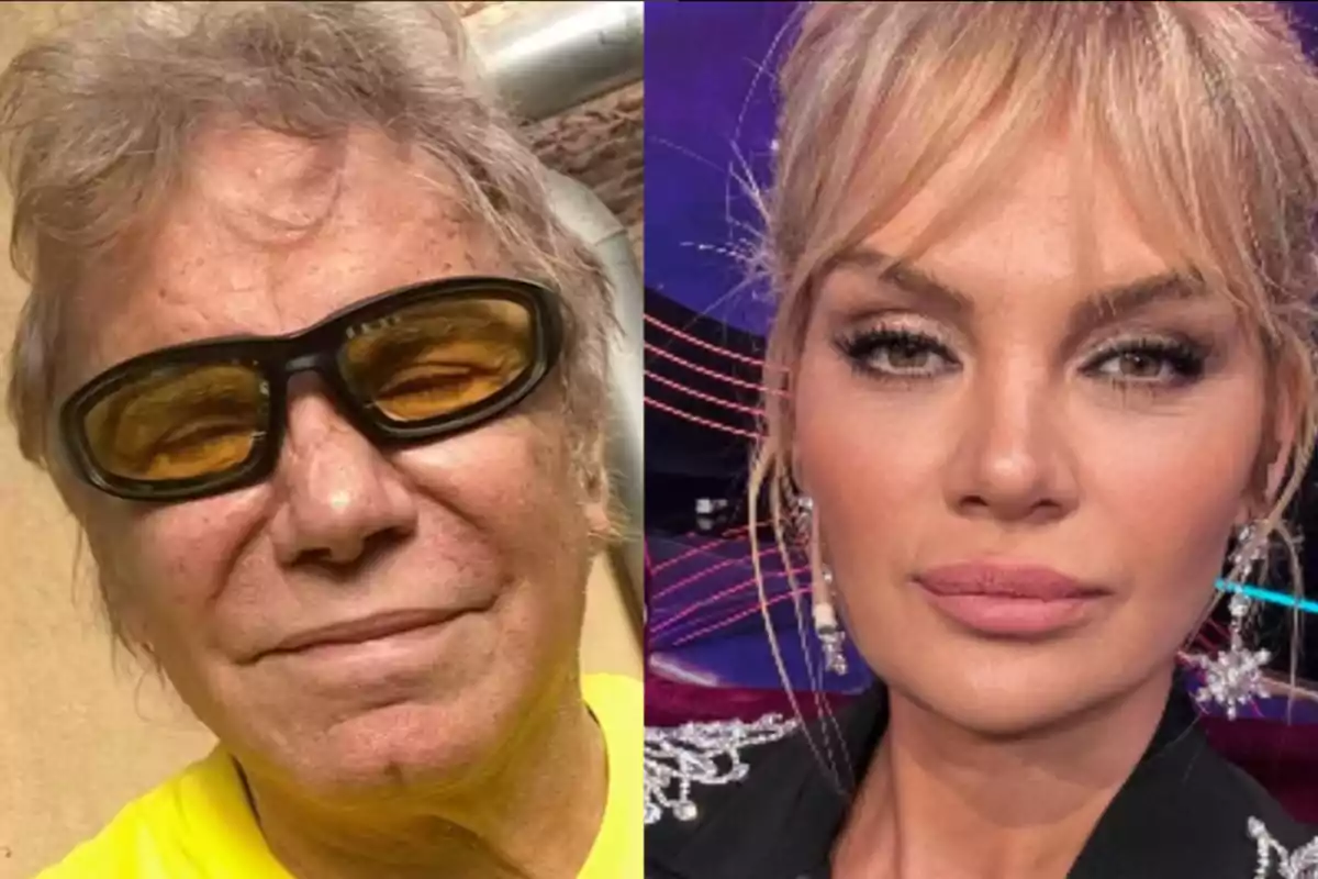 Dos personas en un collage, una con gafas de sol y otra con maquillaje elegante.