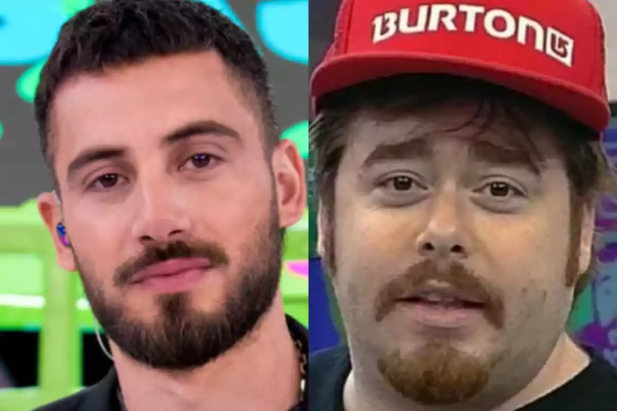 Dos hombres en un montaje de fotos, uno con barba y el otro con gorra roja.