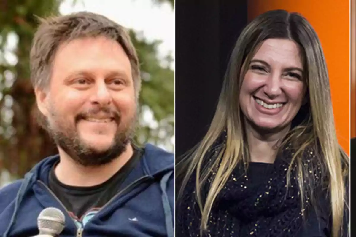 Dos personas sonrientes, un hombre a la izquierda y una mujer a la derecha, en un montaje de fotos lado a lado.