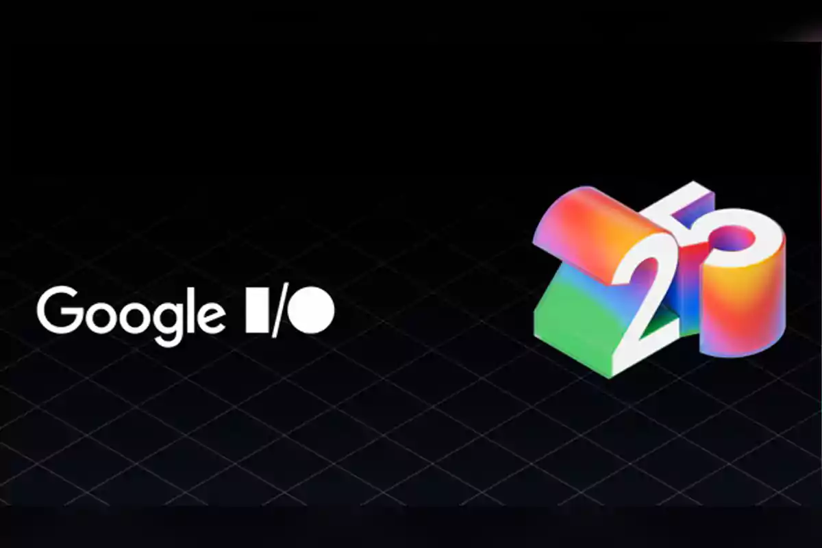 Google I/O 2025 logo with colorful design on a dark background. Google I/O 2025 logo with colorful design on a dark background.