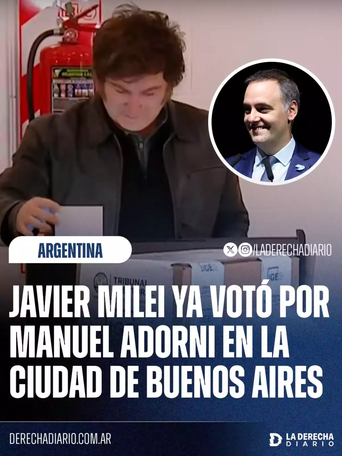 Un hombre emitiendo su voto en una urna, con un recuadro que muestra a otra persona sonriendo, acompañado de texto informativo sobre el evento. Un hombre emitiendo su voto en una urna, con un recuadro que muestra a otra persona sonriendo, acompañado de texto informativo sobre el evento.