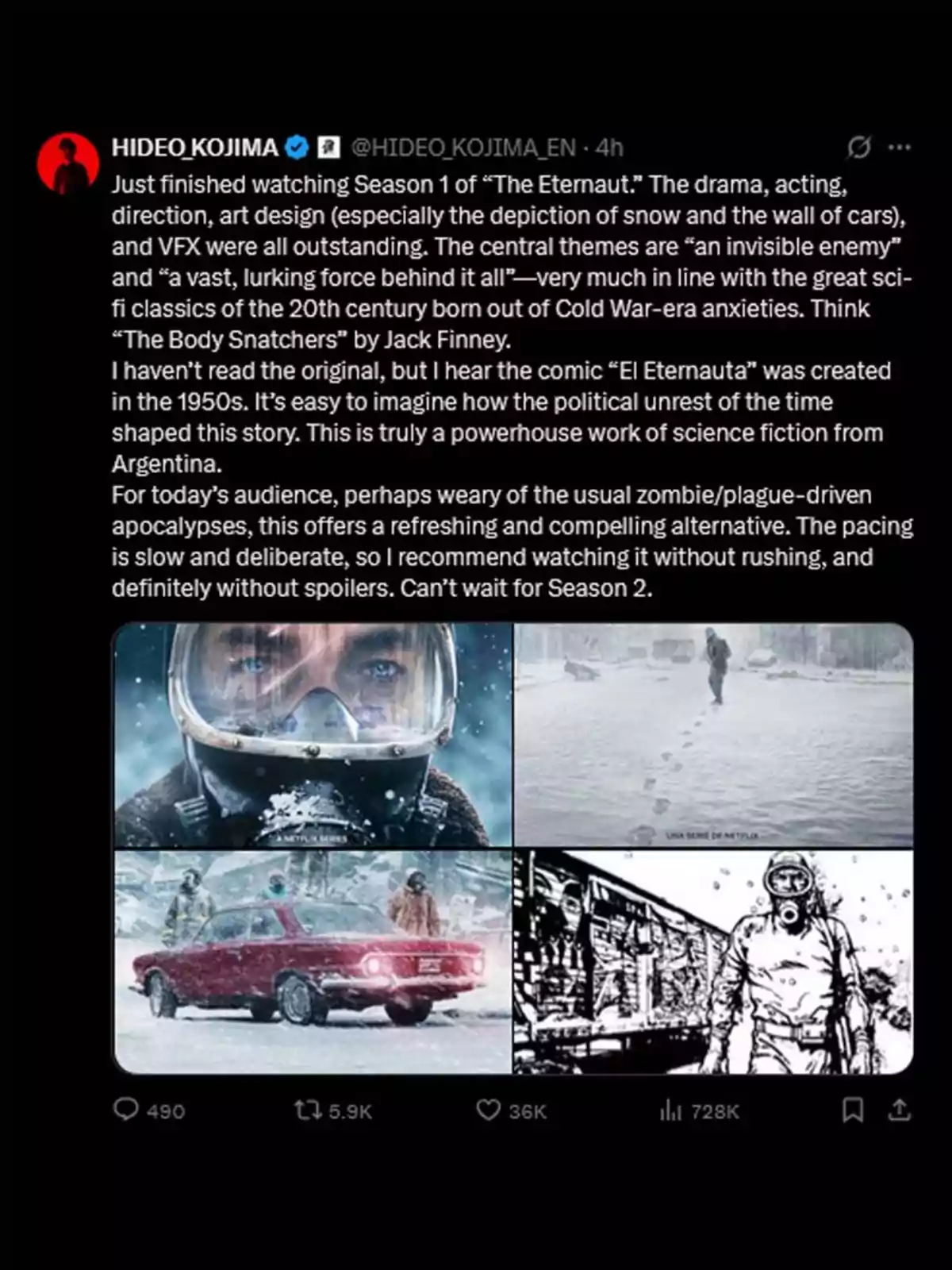 Hideo Kojima comenta sobre la primera temporada de Hideo Kojima comenta sobre la primera temporada de