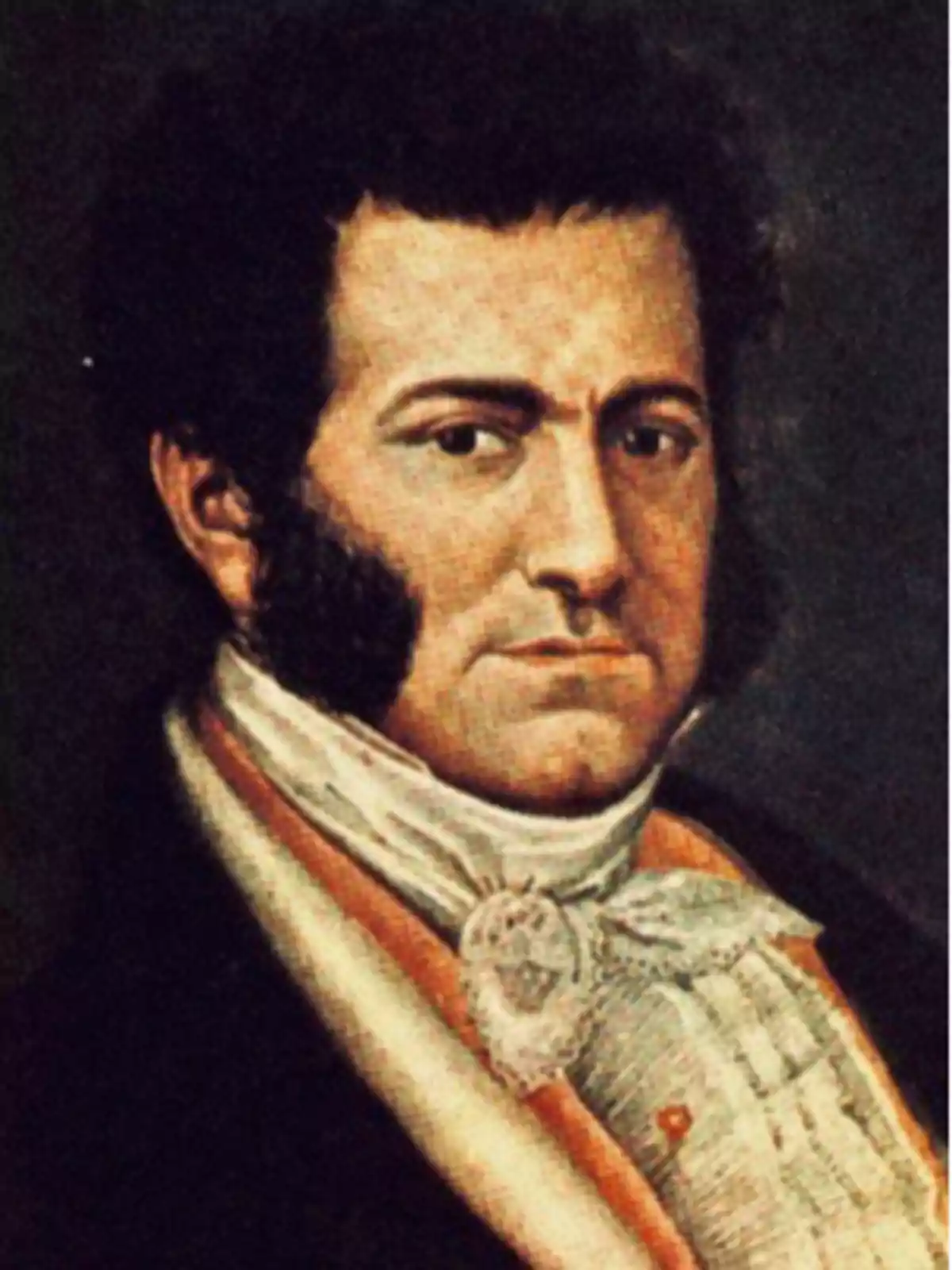 Retrato de un hombre con patillas prominentes y vestimenta formal del siglo XIX. Retrato de un hombre con patillas prominentes y vestimenta formal del siglo XIX.