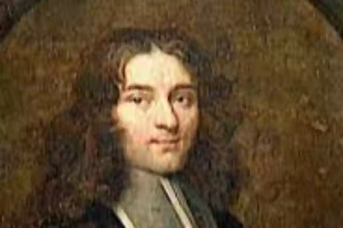 Retrato antiguo de un hombre con cabello largo y ropa oscura sobre un fondo marrón difuminado Retrato antiguo de un hombre con cabello largo y ropa oscura sobre un fondo marrón difuminado