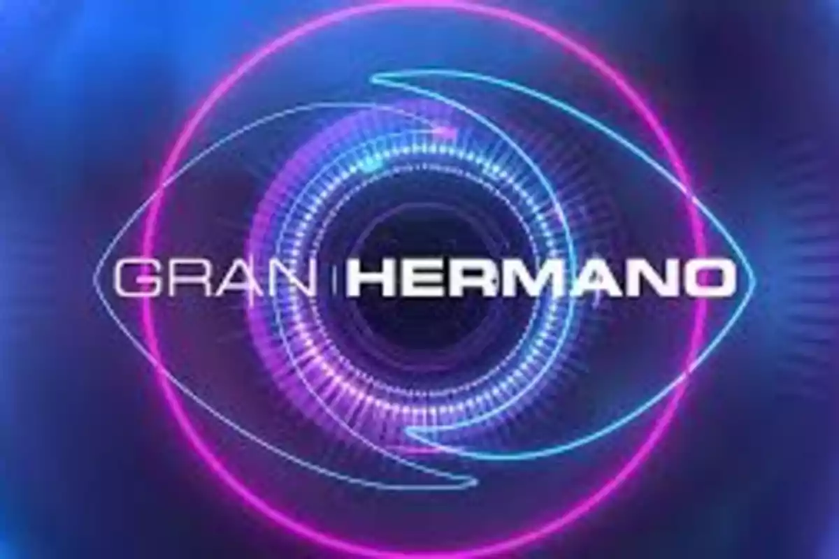 Logo del programa Gran Hermano con un diseño de ojo en tonos azules y morados.